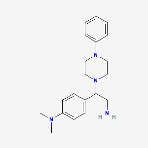 4-[2-amino-1-(4-phenylpiperazin-1-yl)ethyl]-N,N-dimethylaniline