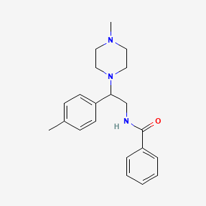 molecular formula C21H27N3O B6488298 N-[2-(4-methylphenyl)-2-(4-methylpiperazin-1-yl)ethyl]benzamide CAS No. 898430-99-4