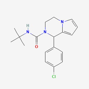 molecular formula C18H22ClN3O B6488344 N-tert-butyl-1-(4-chlorophenyl)-1H,2H,3H,4H-pyrrolo[1,2-a]pyrazine-2-carboxamide CAS No. 899959-90-1
