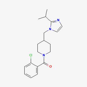 molecular formula C19H24ClN3O B6488376 1-(2-chlorobenzoyl)-4-{[2-(propan-2-yl)-1H-imidazol-1-yl]methyl}piperidine CAS No. 1286726-53-1