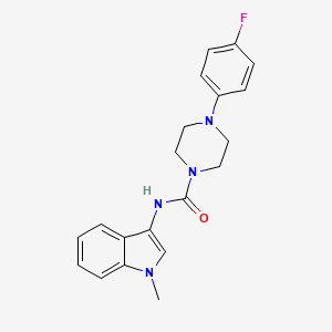 molecular formula C20H21FN4O B6488385 4-(4-fluorophenyl)-N-(1-methyl-1H-indol-3-yl)piperazine-1-carboxamide CAS No. 941879-27-2