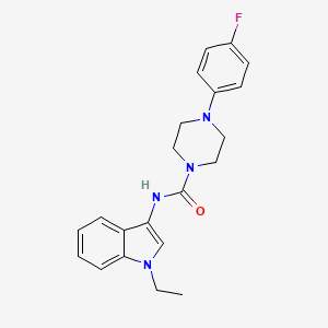 molecular formula C21H23FN4O B6488386 N-(1-ethyl-1H-indol-3-yl)-4-(4-fluorophenyl)piperazine-1-carboxamide CAS No. 941901-95-7