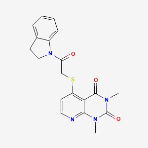 5-{[2-(2,3-dihydro-1H-indol-1-yl)-2-oxoethyl]sulfanyl}-1,3-dimethyl-1H,2H,3H,4H-pyrido[2,3-d]pyrimidine-2,4-dione
