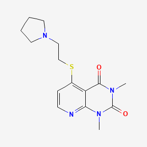 1,3-dimethyl-5-{[2-(pyrrolidin-1-yl)ethyl]sulfanyl}-1H,2H,3H,4H-pyrido[2,3-d]pyrimidine-2,4-dione