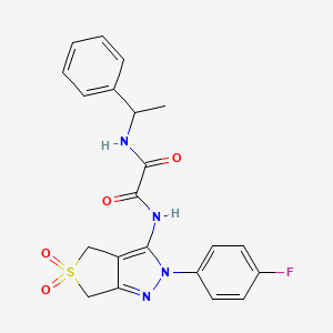 N-[2-(4-fluorophenyl)-5,5-dioxo-2H,4H,6H-5lambda6-thieno[3,4-c]pyrazol-3-yl]-N'-(1-phenylethyl)ethanediamide