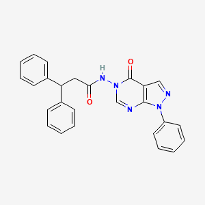 N-{4-oxo-1-phenyl-1H,4H,5H-pyrazolo[3,4-d]pyrimidin-5-yl}-3,3-diphenylpropanamide