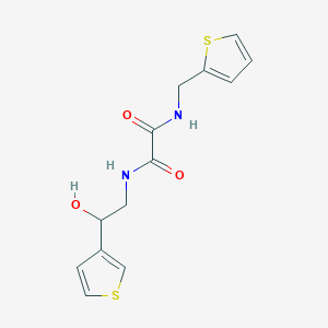 molecular formula C13H14N2O3S2 B6488434 N-[2-hydroxy-2-(thiophen-3-yl)ethyl]-N'-[(thiophen-2-yl)methyl]ethanediamide CAS No. 1251577-29-3