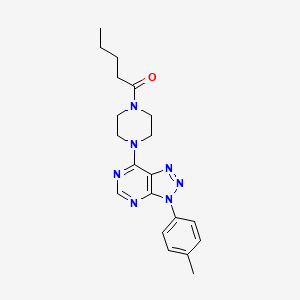 molecular formula C20H25N7O B6488463 1-{4-[3-(4-methylphenyl)-3H-[1,2,3]triazolo[4,5-d]pyrimidin-7-yl]piperazin-1-yl}pentan-1-one CAS No. 920407-18-7