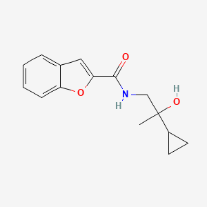 molecular formula C15H17NO3 B6488464 N-(2-cyclopropyl-2-hydroxypropyl)-1-benzofuran-2-carboxamide CAS No. 1286712-07-9