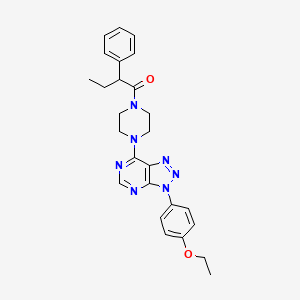 1-{4-[3-(4-ethoxyphenyl)-3H-[1,2,3]triazolo[4,5-d]pyrimidin-7-yl]piperazin-1-yl}-2-phenylbutan-1-one
