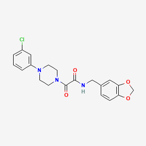 N-[(2H-1,3-benzodioxol-5-yl)methyl]-2-[4-(3-chlorophenyl)piperazin-1-yl]-2-oxoacetamide