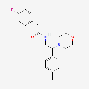 2-(4-fluorophenyl)-N-[2-(4-methylphenyl)-2-(morpholin-4-yl)ethyl]acetamide