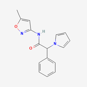 N-(5-methyl-1,2-oxazol-3-yl)-2-phenyl-2-(1H-pyrrol-1-yl)acetamide