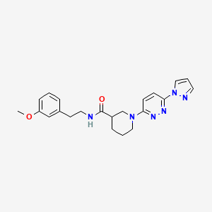 N-[2-(3-methoxyphenyl)ethyl]-1-[6-(1H-pyrazol-1-yl)pyridazin-3-yl]piperidine-3-carboxamide