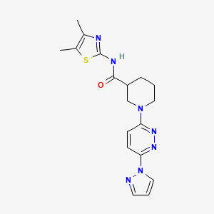 N-(4,5-dimethyl-1,3-thiazol-2-yl)-1-[6-(1H-pyrazol-1-yl)pyridazin-3-yl]piperidine-3-carboxamide