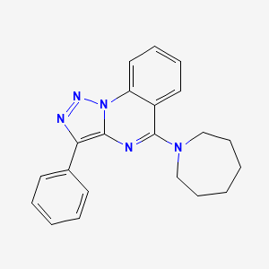 1-{3-phenyl-[1,2,3]triazolo[1,5-a]quinazolin-5-yl}azepane