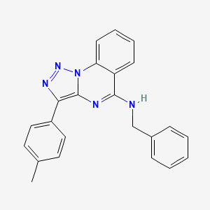 N-benzyl-3-(4-methylphenyl)-[1,2,3]triazolo[1,5-a]quinazolin-5-amine