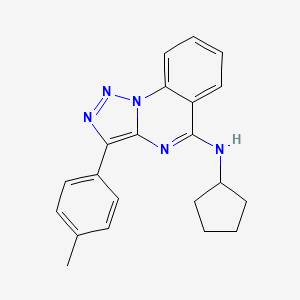 N-cyclopentyl-3-(4-methylphenyl)-[1,2,3]triazolo[1,5-a]quinazolin-5-amine