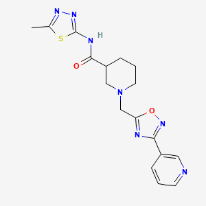 N-(5-methyl-1,3,4-thiadiazol-2-yl)-1-{[3-(pyridin-3-yl)-1,2,4-oxadiazol-5-yl]methyl}piperidine-3-carboxamide