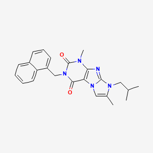 1,7-dimethyl-8-(2-methylpropyl)-3-[(naphthalen-1-yl)methyl]-1H,2H,3H,4H,8H-imidazo[1,2-g]purine-2,4-dione