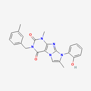 8-(2-hydroxyphenyl)-1,7-dimethyl-3-[(3-methylphenyl)methyl]-1H,2H,3H,4H,8H-imidazo[1,2-g]purine-2,4-dione