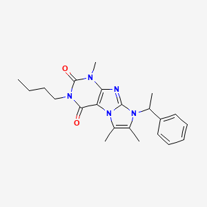 3-butyl-1,6,7-trimethyl-8-(1-phenylethyl)-1H,2H,3H,4H,8H-imidazo[1,2-g]purine-2,4-dione