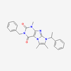 3-benzyl-1,6,7-trimethyl-8-(1-phenylethyl)-1H,2H,3H,4H,8H-imidazo[1,2-g]purine-2,4-dione