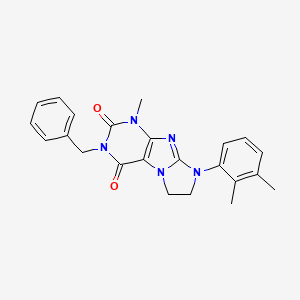 molecular formula C23H23N5O2 B6488663 3-benzyl-8-(2,3-dimethylphenyl)-1-methyl-1H,2H,3H,4H,6H,7H,8H-imidazo[1,2-g]purine-2,4-dione CAS No. 919032-41-0