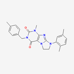 8-(2,5-dimethylphenyl)-1-methyl-3-[(4-methylphenyl)methyl]-1H,2H,3H,4H,6H,7H,8H-imidazo[1,2-g]purine-2,4-dione