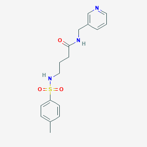 molecular formula C17H21N3O3S B6488710 4-(4-methylbenzenesulfonamido)-N-[(pyridin-3-yl)methyl]butanamide CAS No. 919033-61-7