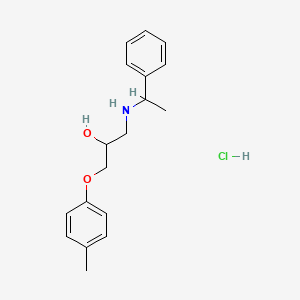 molecular formula C18H24ClNO2 B6488712 1-(4-methylphenoxy)-3-[(1-phenylethyl)amino]propan-2-ol hydrochloride CAS No. 1189421-22-4