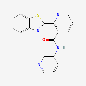 molecular formula C18H12N4OS B6488762 2-(1,3-benzothiazol-2-yl)-N-(pyridin-3-yl)pyridine-3-carboxamide CAS No. 880619-94-3