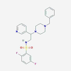 molecular formula C24H26F2N4O2S B6488792 N-[2-(4-benzylpiperazin-1-yl)-2-(pyridin-3-yl)ethyl]-2,5-difluorobenzene-1-sulfonamide CAS No. 863558-65-0