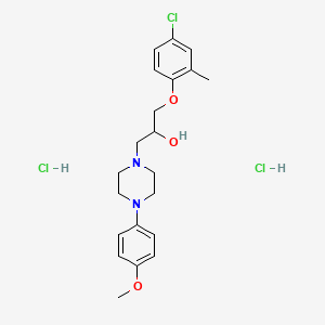 molecular formula C21H29Cl3N2O3 B6488802 1-(4-chloro-2-methylphenoxy)-3-[4-(4-methoxyphenyl)piperazin-1-yl]propan-2-ol dihydrochloride CAS No. 1177934-54-1