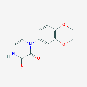 molecular formula C12H10N2O4 B6488838 1-(2,3-dihydro-1,4-benzodioxin-6-yl)-1,2,3,4-tetrahydropyrazine-2,3-dione CAS No. 1031605-86-3