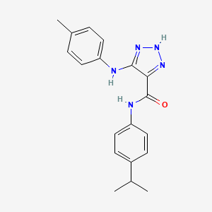 molecular formula C19H21N5O B6488885 5-[(4-methylphenyl)amino]-N-[4-(propan-2-yl)phenyl]-1H-1,2,3-triazole-4-carboxamide CAS No. 1189662-19-8