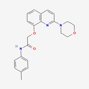 molecular formula C22H23N3O3 B6488941 N-(4-methylphenyl)-2-{[2-(morpholin-4-yl)quinolin-8-yl]oxy}acetamide CAS No. 941954-19-4