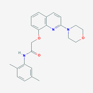 molecular formula C23H25N3O3 B6488946 N-(2,5-dimethylphenyl)-2-{[2-(morpholin-4-yl)quinolin-8-yl]oxy}acetamide CAS No. 941989-26-0