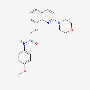 B6488949 N-(4-ethoxyphenyl)-2-{[2-(morpholin-4-yl)quinolin-8-yl]oxy}acetamide CAS No. 941903-24-8