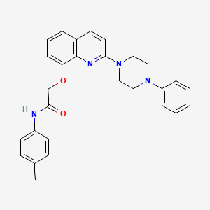 molecular formula C28H28N4O2 B6488964 N-(4-methylphenyl)-2-{[2-(4-phenylpiperazin-1-yl)quinolin-8-yl]oxy}acetamide CAS No. 941954-64-9