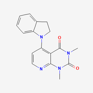 molecular formula C17H16N4O2 B6489022 5-(2,3-dihydro-1H-indol-1-yl)-1,3-dimethyl-1H,2H,3H,4H-pyrido[2,3-d]pyrimidine-2,4-dione CAS No. 941972-51-6