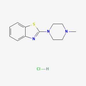 molecular formula C12H16ClN3S B6489033 2-(4-methylpiperazin-1-yl)-1,3-benzothiazole hydrochloride CAS No. 1216689-17-6