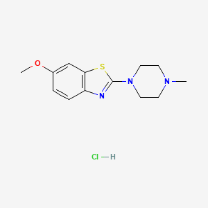 molecular formula C13H18ClN3OS B6489037 6-methoxy-2-(4-methylpiperazin-1-yl)-1,3-benzothiazole hydrochloride CAS No. 1217113-05-7