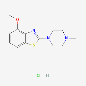 molecular formula C13H18ClN3OS B6489045 4-methoxy-2-(4-methylpiperazin-1-yl)benzo[d]thiazole hydrochloride CAS No. 1215625-76-5