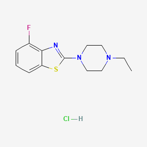 molecular formula C13H17ClFN3S B6489049 2-(4-ethylpiperazin-1-yl)-4-fluoro-1,3-benzothiazole hydrochloride CAS No. 1215314-73-0