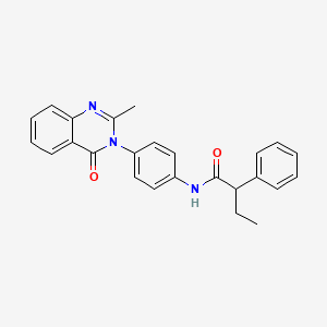 molecular formula C25H23N3O2 B6489068 N-[4-(2-methyl-4-oxo-3,4-dihydroquinazolin-3-yl)phenyl]-2-phenylbutanamide CAS No. 898455-16-8