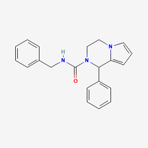 molecular formula C21H21N3O B6489100 N-benzyl-1-phenyl-1H,2H,3H,4H-pyrrolo[1,2-a]pyrazine-2-carboxamide CAS No. 900012-24-0