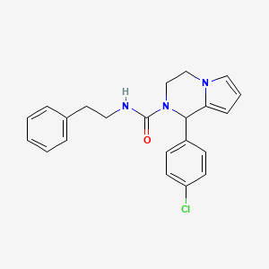 molecular formula C22H22ClN3O B6489108 1-(4-chlorophenyl)-N-(2-phenylethyl)-1H,2H,3H,4H-pyrrolo[1,2-a]pyrazine-2-carboxamide CAS No. 899750-07-3