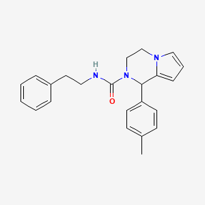 molecular formula C23H25N3O B6489114 1-(4-methylphenyl)-N-(2-phenylethyl)-1H,2H,3H,4H-pyrrolo[1,2-a]pyrazine-2-carboxamide CAS No. 900003-05-6