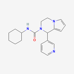 molecular formula C19H24N4O B6489117 N-cyclohexyl-1-(pyridin-3-yl)-1H,2H,3H,4H-pyrrolo[1,2-a]pyrazine-2-carboxamide CAS No. 899961-18-3